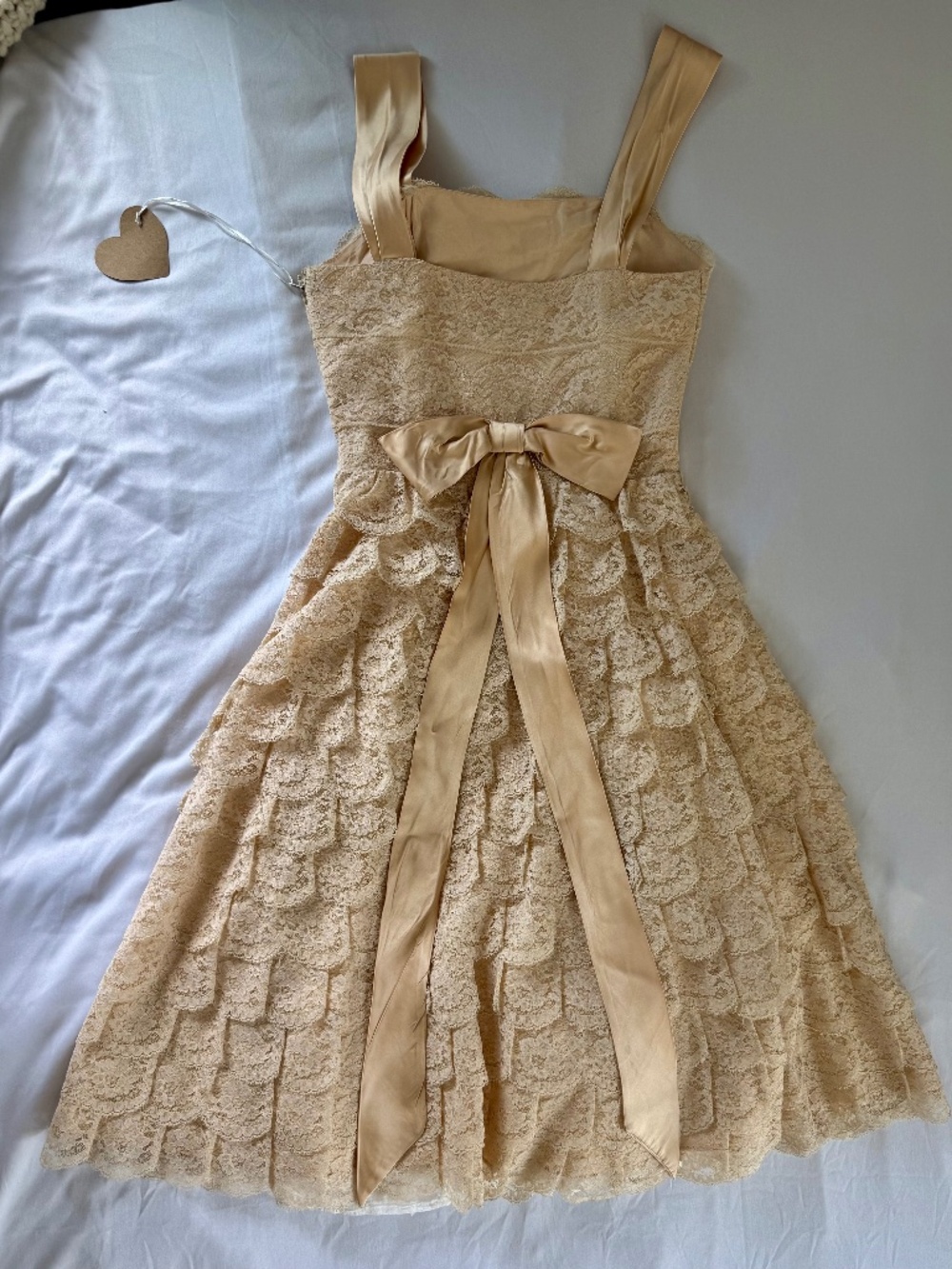 1950s Vintage Heiress Hendersons Liverpool Lace Wedding Dress Bridal Gown XS/S